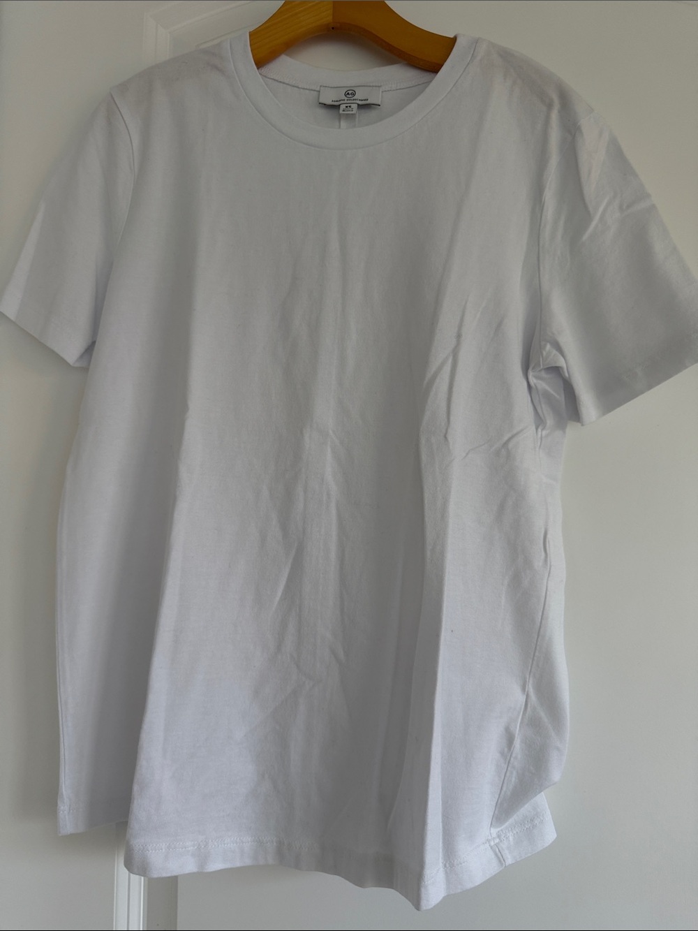 Ag Adriano Goldschmied White Crewneck Tee cotton spandex XS nwot never worn